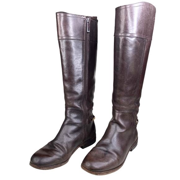 Tory Burch Women’s Jess Brown Leather Riding Boot Size US 6.5 - Picture 5 of 12